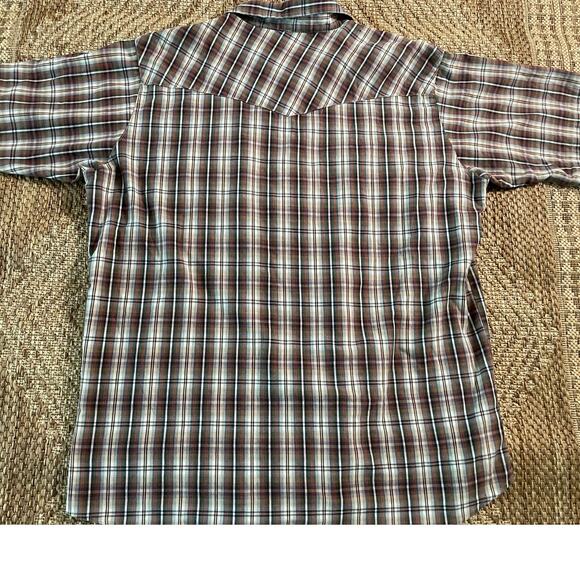 Canyon Guide Outfitters Short Sleeve plaid Metal Snap Button Front SZ XL Shirt - Picture 6 of 8